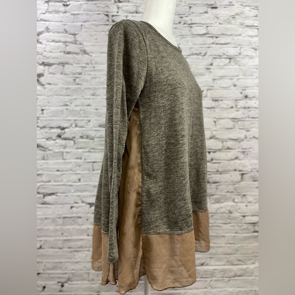 Bellamie Heather Brown Long-Sleeve Sweater Top